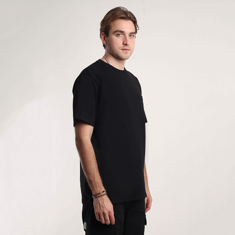 мужская черная футболка Carhartt WIP S/S Pocket T-Shirt I030434-black - цена, описание, фото 3